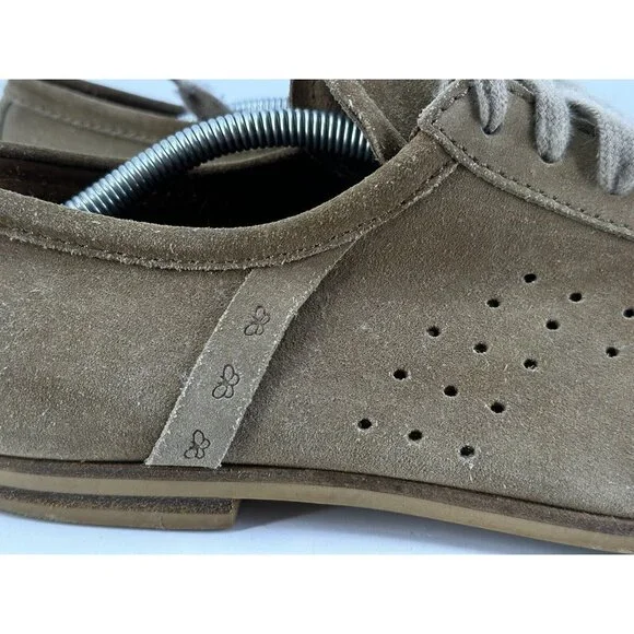 Bottega Veneta Perforated Tan Suede Oxdors Size 44/11-USA Bottega Veneta Perforated Tan Suede Oxdors Size 44/11-USA main image 2